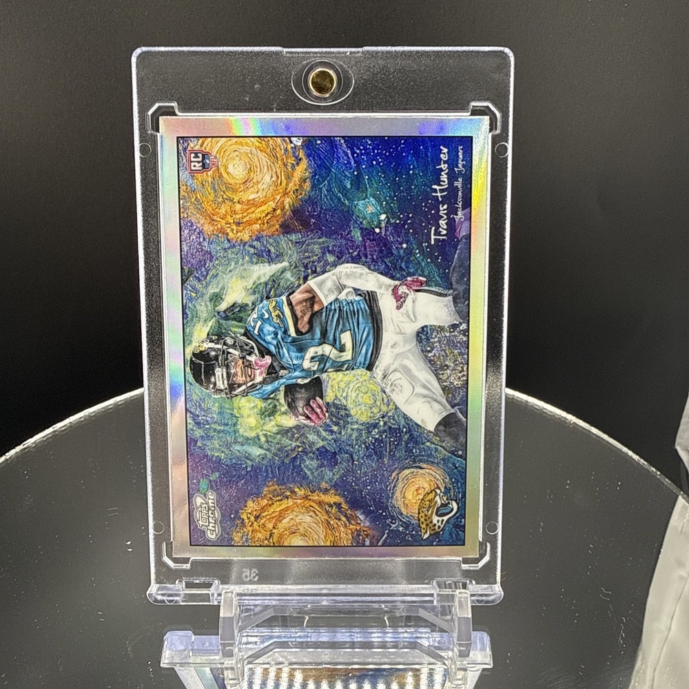 2025 Topps Cosmic Chrome Travis Hunter Stars In The Night RC STN-9 Jaguars - Picture 3 of 3